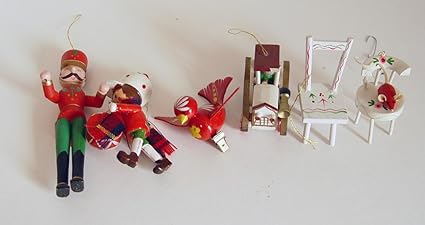 Vintage Wooden Christmas Ornaments