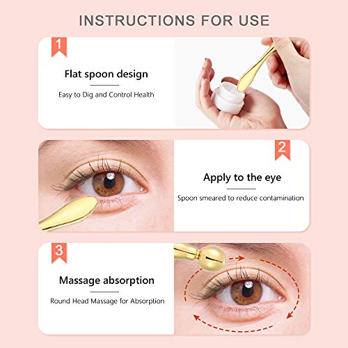 Eye Cream Massage Double Head Design Massager Tool for Facials Mini Eye Massage that Reduces Puffiness (2PCS) - Image 5