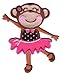 PatchMommy Iron On Applique Patch, Ballerina Monkey - Kids Baby