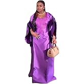 HD African Style Bell Sleeves Bubu Dress for Woman Fashion Embroidery Gown One Size