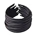 Candygirl Girls' DIY Satin Covered Headbands 1cm Width 36cm Circle Size (20pcs black)