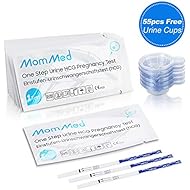 Pregnancy Test Strips, Home Pregnancy Test Kits - 55-Piece Pregnancy Test Strips with Bonus 55-Piece Urine Collection Cups - Quick and Reliable Early Pregnancy Test Detection - Over 99% Accuracy