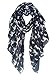 GERINLY Stylish Horse Cotton Scarf for Womens Cool Animal Patterm Scarves (Navy Blue)