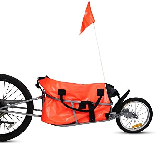Peach Tree Pet Dog Bike Bicycle Trailer Cargo Stroller Jogger w/Orange Bag