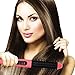 Hair Straightener 2-in-1 Professional Ceramic Ionic Flat Iron Curling Iron Round Brush 4 Grade Thermostatic Fast Heating Hair Styler (pink)