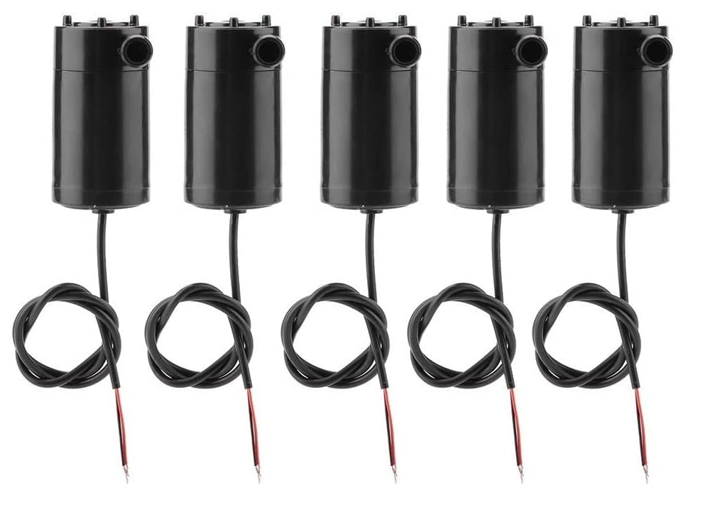 Fasizi Mini Water Pump, Motor Pump Water Pumps DC 3V 5V Micro Submersible Mini Water Pump or Fish Tank Fountain Aquarium, Micro Motor Pump Water Pumps - 5Pcs