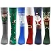 Gmall Christmas Socks, Men's Women's Colorful Novelty Christmas Stockings Dress New Year Holiday Gift Christmas Tree Party Cartoon Pattern Fashionable Funny Crew Socks, 6 Pairs