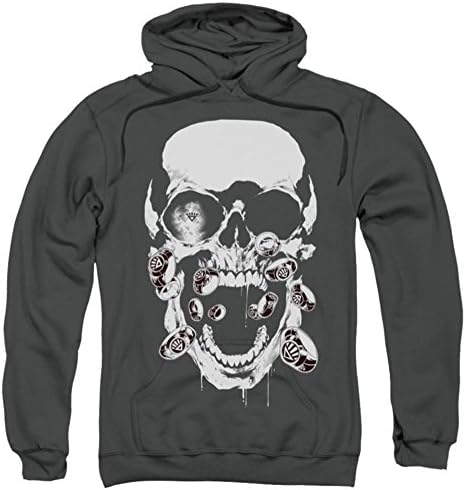 Hoodie Green Lantern Black Lantern Skull Pullover Hoodie Size S
