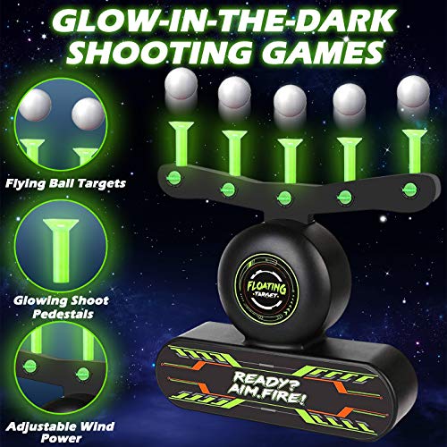 Gioco Bersaglio Galleggiante, Gioco di Tiro al Bersaglio con Pistole Blaster Giocattolo, Palla Galleggiante, Proiettili Morbidi e Bersagli Ribaltabili, Miglior Regalo per Bambini di 3-12 Anni