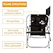 Mefeir Upgraded Director Makeup Artist Chair,Aluminum Frame Supports 300 lbs,Folding Portable w/Side Table Storage Bag,Indoor Outdoor,Black(24.4