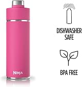 Ninja Thirsti 530 ml Water Bottle Leak-Proof Lid Triple Insulated Pink view 6