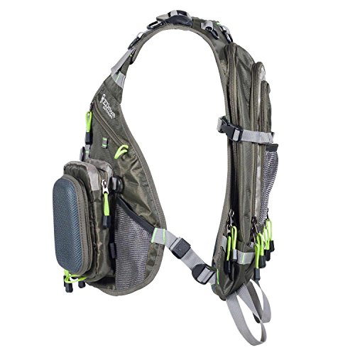 Elkton Outdoors Universal Fit Fly Fishing Vest Backpack with Hard Shell
