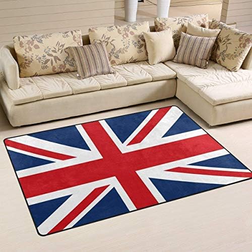 YYERINX Fashion Union Jack Flag Area Rug Rugs Non-Slip Floor Mat Doormats Living Room Bedroom 16 x 24 inches