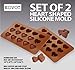 KOVOT Heart Shaped Silicone Molds – Set of 2 – Creates Heart-Shaped Chocolate, Candy or Ice Cubes