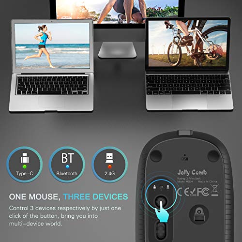 Rechargeable 2.4GHz Wireless Bluetooth Mouse, Jelly Comb MS04 Slim Triple Mode Mouse with Bluetooth, - //medicalbooks.filipinodoctors.org