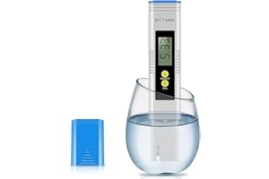 SAFE2M PH Meter, Digital PH Meter, PH Tester for Water, PH Meter 0.01PH High-Precision Water Quality Tester with ATC, 0-14PH Measurement Range, for Swimming Pools, Drinking Water, Aquariums, Hydroponics