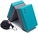 Heathyoga Yoga Blocks 2 Pack with Strap, High Density EVA Foam Yoga Block and Yoga Strap Set to Support and Improve Poses and Flexibility (Turquoise)