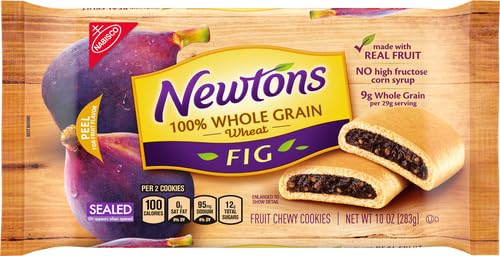 NEWTONS 100% WHOLE GRAIN WHEAT SOFT & FRUIT CHEWY FIG COOKIES, (FIG BARS), 10 OZ PACK