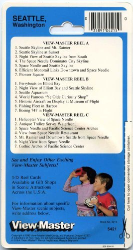 View-Master 3D 3-Reel Card Seattle Washington