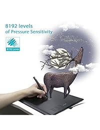 Huion 1060 Plus, tablet para diseño gráfico con tarjeta MicroSD de 8 GB y 12 teclas rápidas