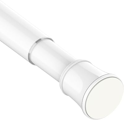Venwemong Telescopic Curtain Rod 135-200 cm No Drill White
