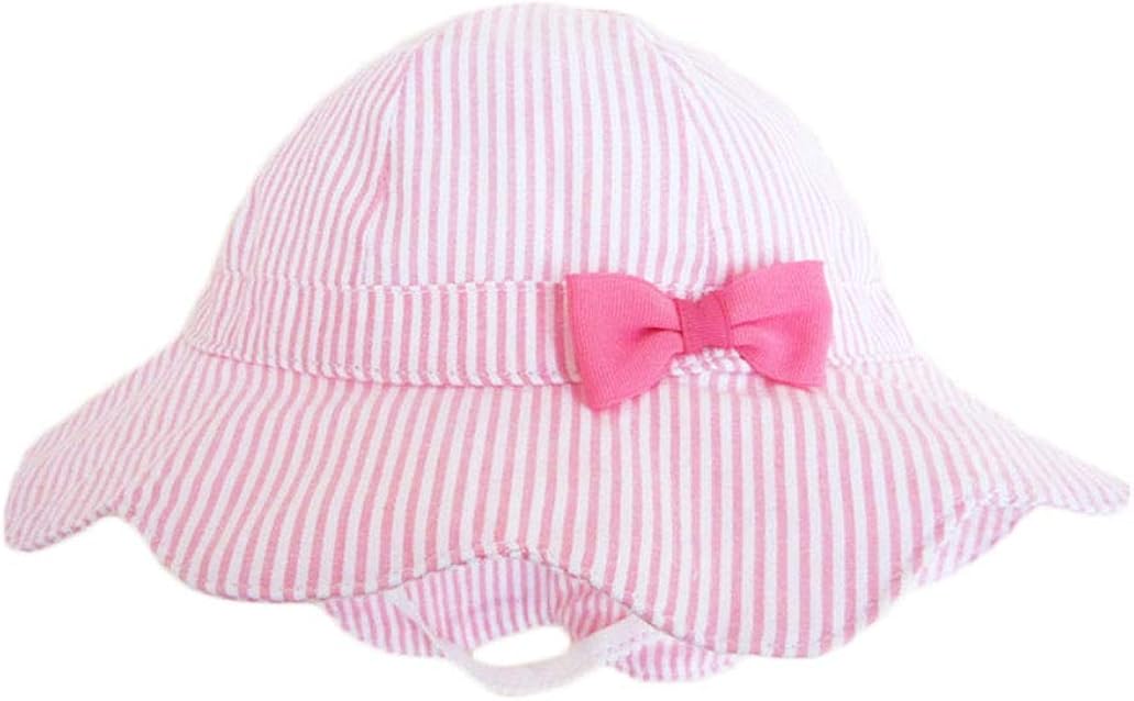 DANMY Baby Girl Wide Brim Bucket Hats with UPF 50+ Outdoor Adjustable Beach Hat with Sun Hat