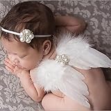 DZT1968® Baby Girl Headband With Angel Feather Wing Costume Photo Prop Outfit