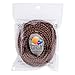 PH PandaHall 5.5 Yard 3mm Round Folded Bolo PU Braided Leather Cord Bolo Tie for Necklace Bracelet Jewelry Making Brown