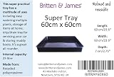 Britten & James 60 x 60cm Deep Tray Black Large Square Super Tray view 7