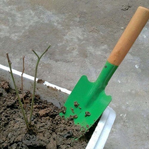 Onpiece Wooden Handle Trowel Shovel Digging Transplanter Garden Tool, 10 Inch