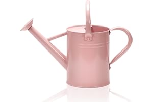 Ausluru Metal Watering Can with Removable Spout, Galvanized Watering Can, Perfect Plant Watering Can for Indoor Use and for Outdoor Use (1 Gallaon, Pink), W8105PP
