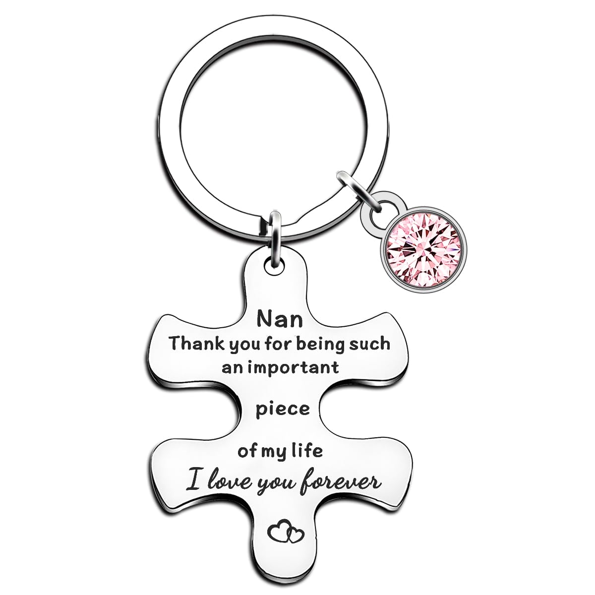 JETTOP Nan Gifts Keyring-Nan Gifts from Grandchildren Gifts for Nan Birthday Chrsitmas Mothers Day Present Piece of My Life