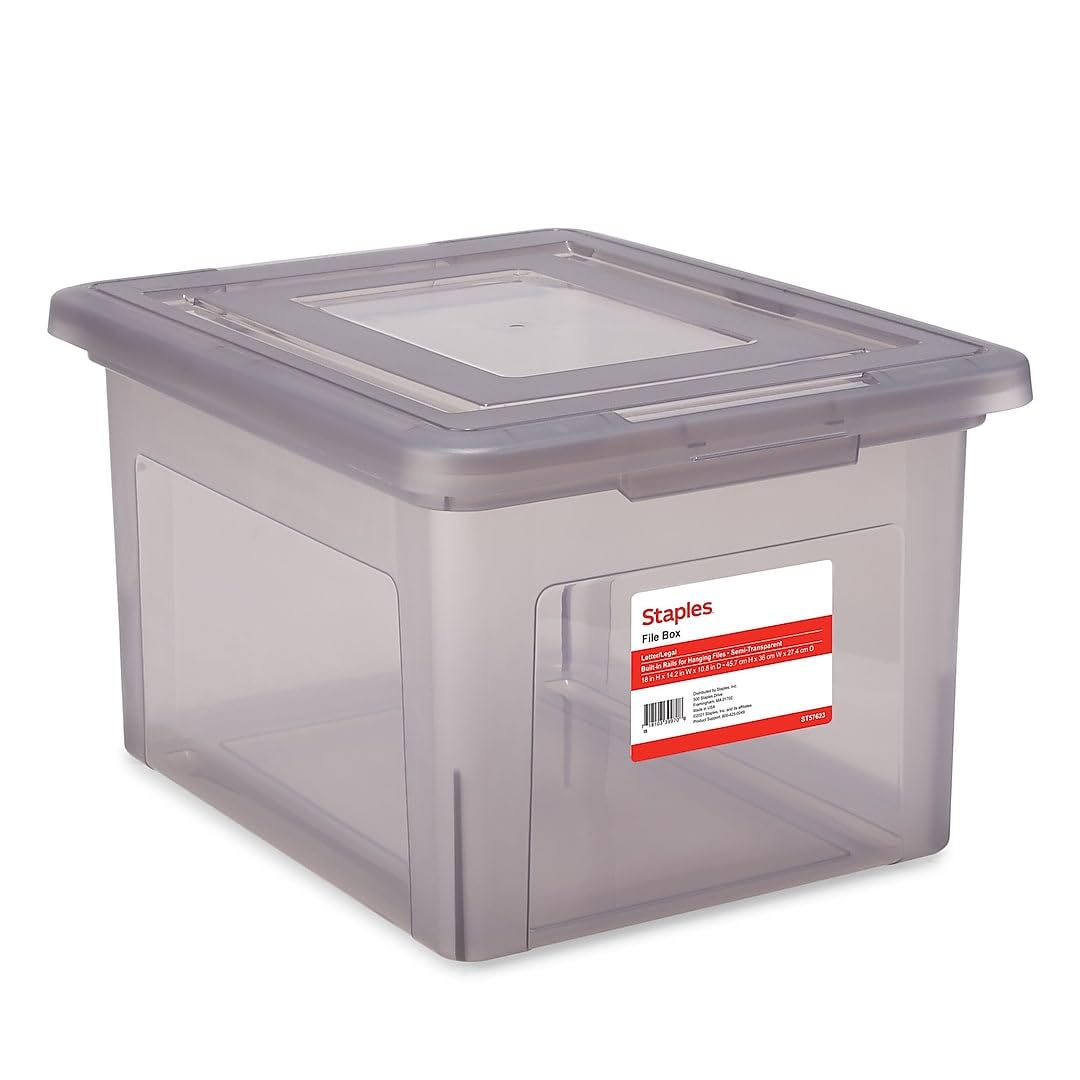 STAPLES Hanging File Folder Box, Storage Bin