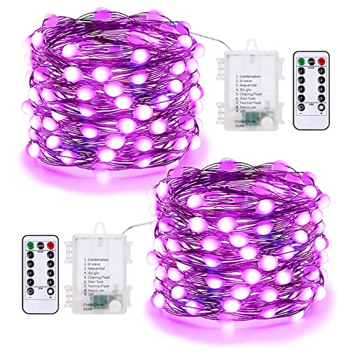 BrizLabs Purple Battery Halloween Fairy String Lights
