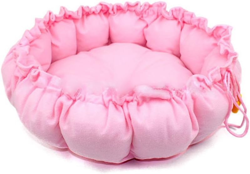Daisy1993 Multifunction 2 in 1 Pet Bed, Trumpet Pumpkin Nest Pet Bed with Circular Drawstring, Washable Sleeping Cushion Bed for Dog Cat Small Size (Large, Pink)