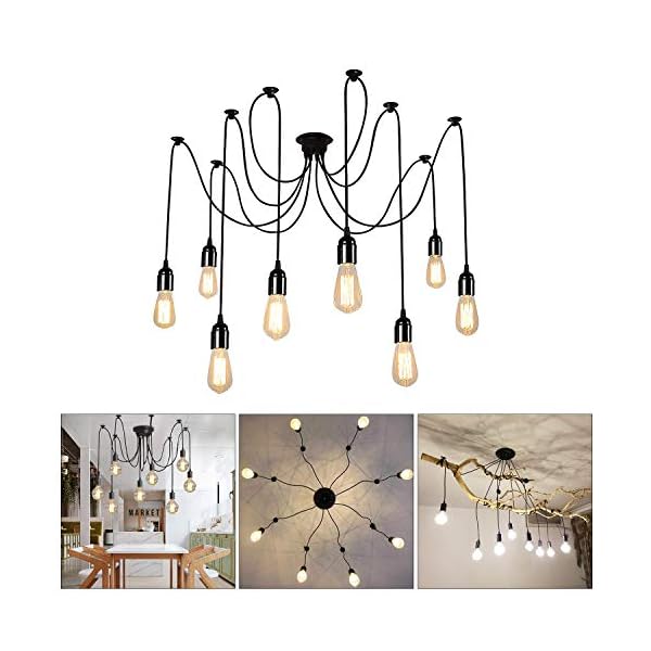 Comprar Lightess Lámpara de Techo Candelabro Lámpara Colgante Vintage