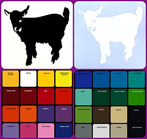 Nigerian Dwarf Goat Decal - Goat Sticker - Tumbler Decal - Water Botle Sticker - Window Sticker - You Choose Color and Size