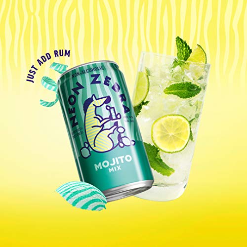 Neon Zebra, NonAlcoholic Cocktail Mixer, Mojito, Made With Real Juice