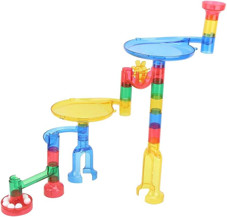 Marble Run Set, DIY Assemble Children Kid Marble Race Run Maze Track Blocks Building Toy for Kid, Building Blocks Educational Toys, Non-toxic/ Odorless(38pcs)