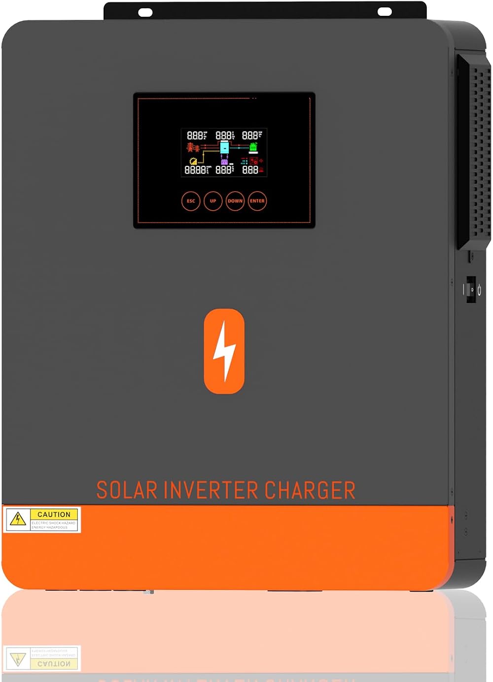 PowMr 6200W Solar Inverter 48V DC Off-Grid Hybrid MPPT Charge Controller Lead