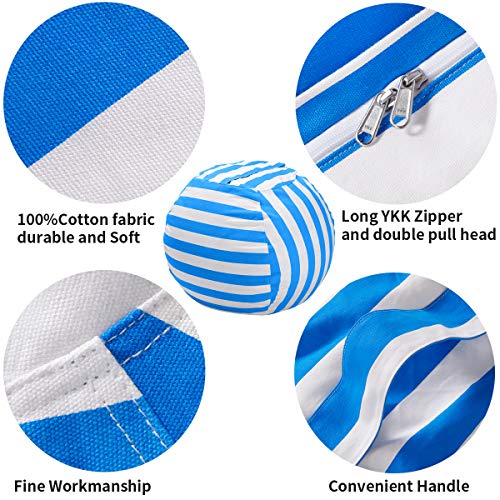 3 WEKAPO+Stuffed+Storage+Quality+Canvas%25EF%25BC%2588Blue%25EF%25BC%2589