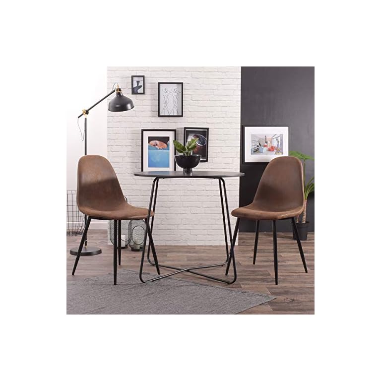 Conjunto de 4 sillas de Comedor Vintage de Cuero PU. – UnsitioWordPress