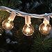 Goothy Globe String Lights with G40 Bulbs (25ft.) UL Listed Backyard Patio Lights Garden Bistro Party Natural Warm Bulbs Cafe Hanging Umbrella Lights on Light String Indoor Outdoor-White