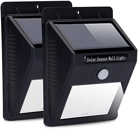 vTopTek Motion Sensor Led outdoor lamp, Solar Lights 16 LED Wireless Waterproof Outdoor Night Light for Patio, Deck, Yard, Garden with Motion Activated (2 PACK)