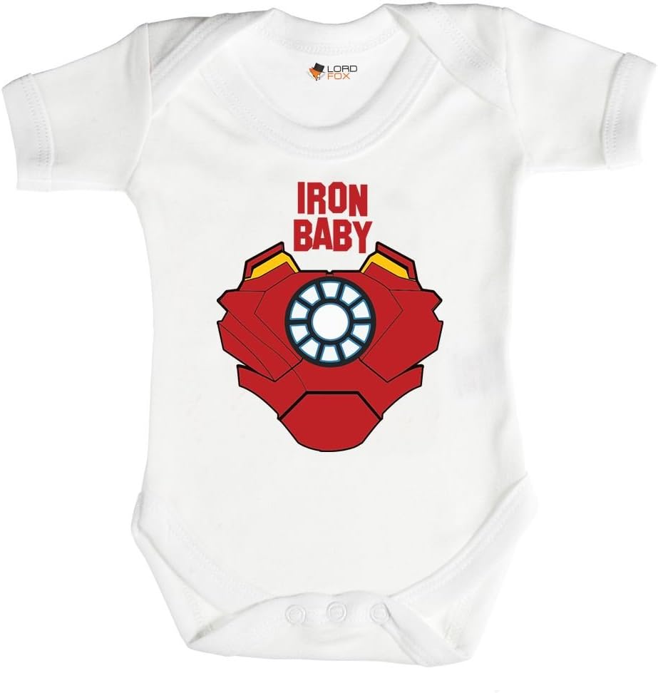 3-6 Months Babygrow Iron Baby Marvel Babygrow Baby Grow All Sizes Onesie 0-24 Months Unisex Marvel