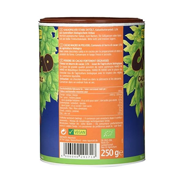 Rapunzel Kakaopulver stark entÃ¶lt HIH Bio, 250 g – Bild 4