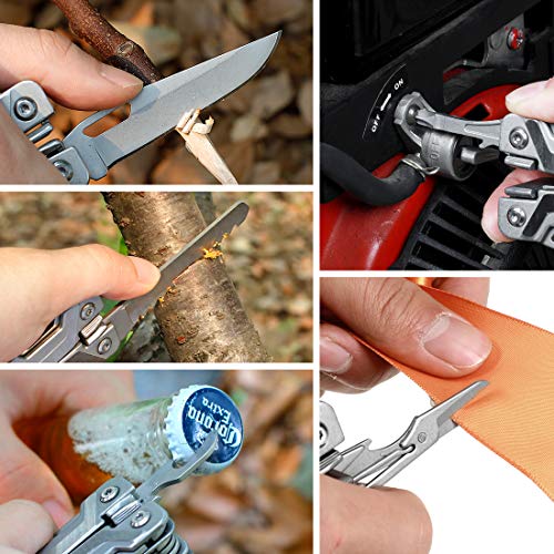 WORKPRO Multitool Knife, 15-in-1 Multitool Pliers, Heavy Duty Multitool with Safety Lock and Sheath, for Camping, Fishing and Hiking