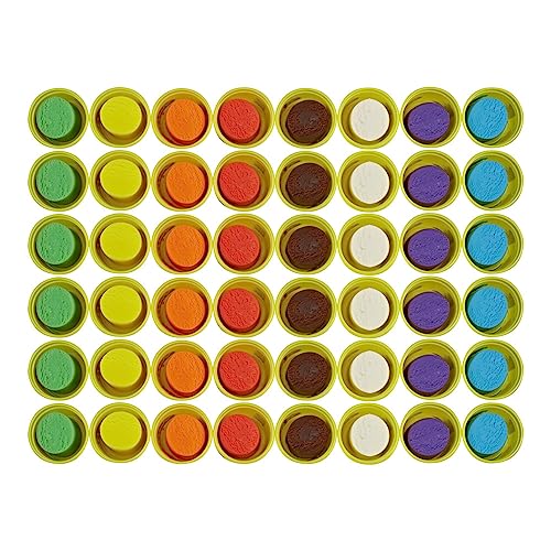 PlayDoh School Pack of 48 Cans for Teachers, 6 Sets of 8 Modeling Compound Colors, Classroom