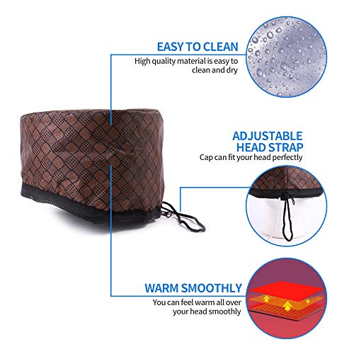 CHILIKI 110V Hair Care Hat,Hair SPA Cap, Hair Steamer Thermal Heat Cap,Nourishing Care Hat,Deep Conditioning Hair Treatment Head Care Home Use Free size