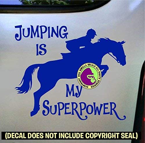 JUMPING IS MY SUPERPOWER Hunter Jumper Vinyl Decal Sticker A
